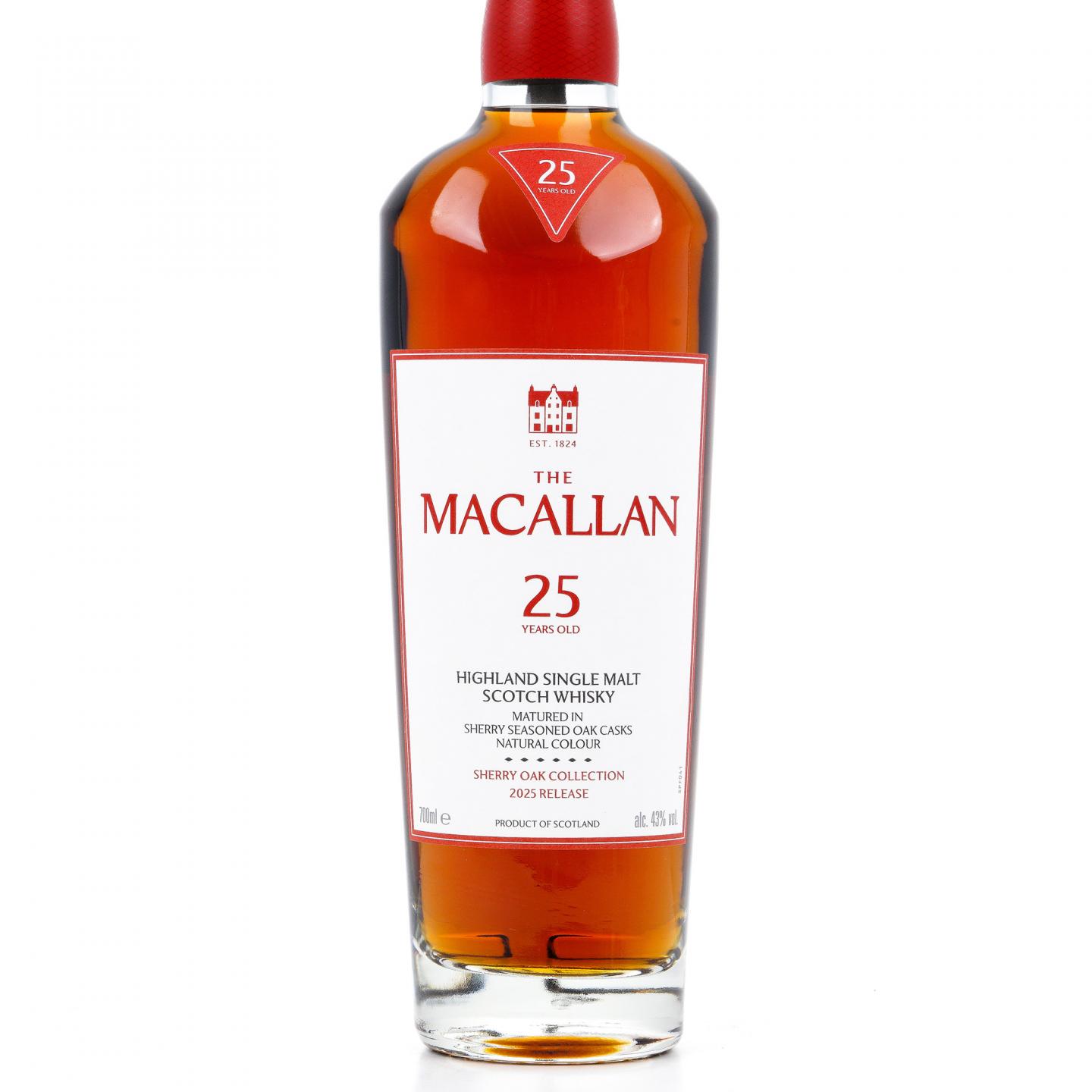 Macallan 麦卡伦 25年 2025 雪莉桶 木礼盒 43%