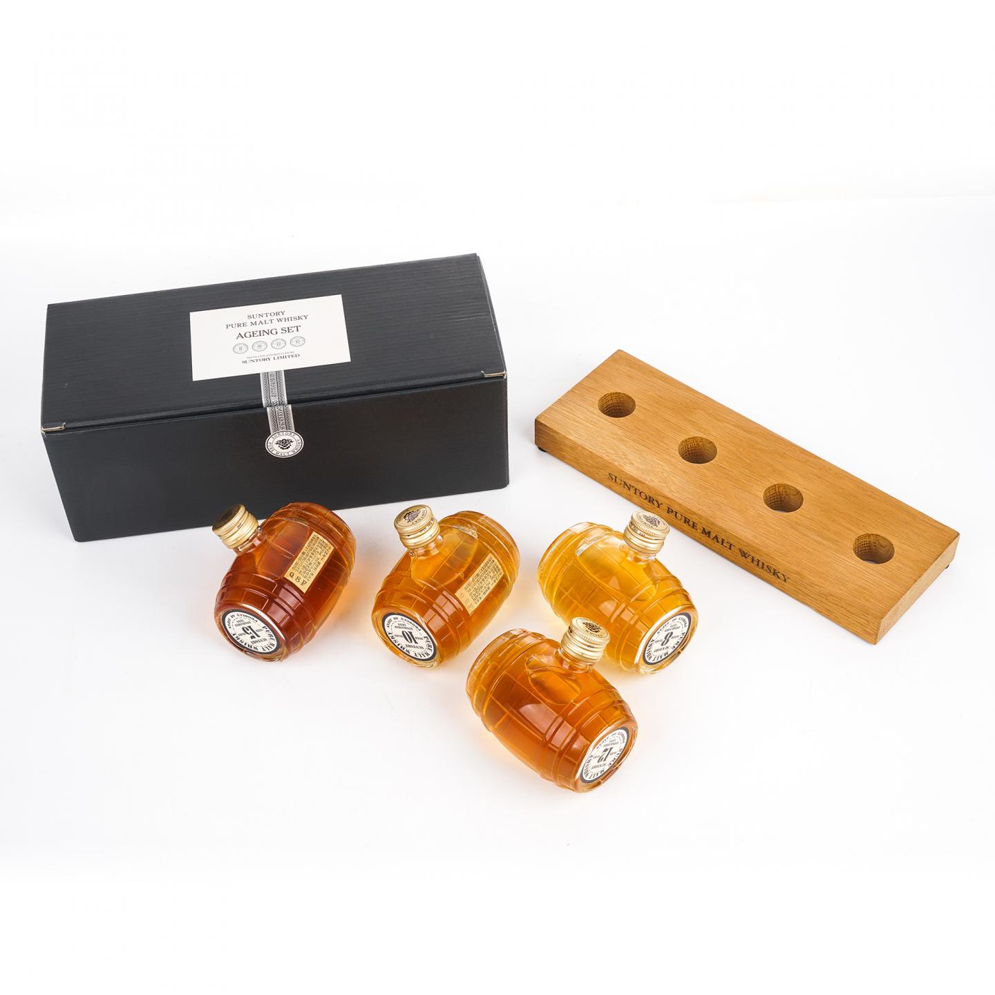 【酒版】三得利 8/10/12/15年 Pure Malt 迷你桶装珍藏组 150ml*4瓶组