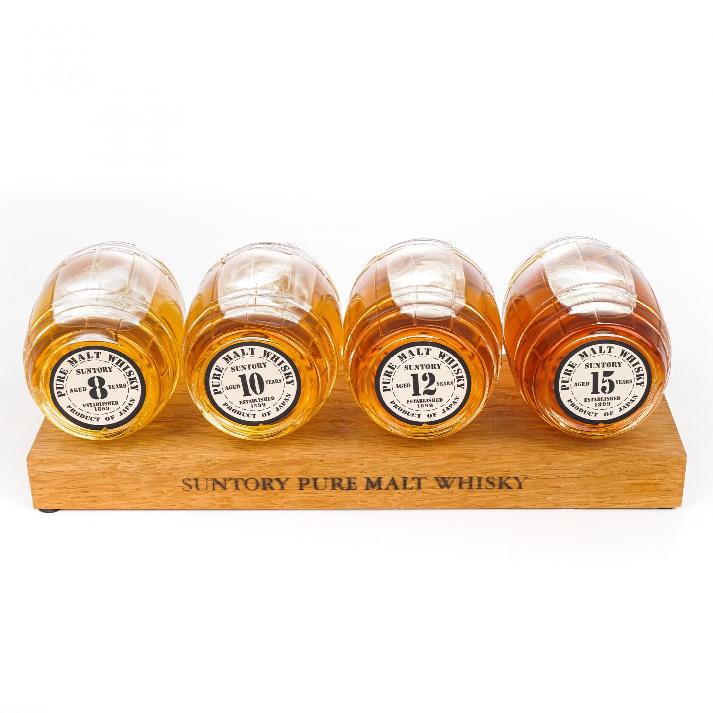 【酒版】三得利 8/10/12/15年 Pure Malt 迷你桶装珍藏组 150ml*4瓶组