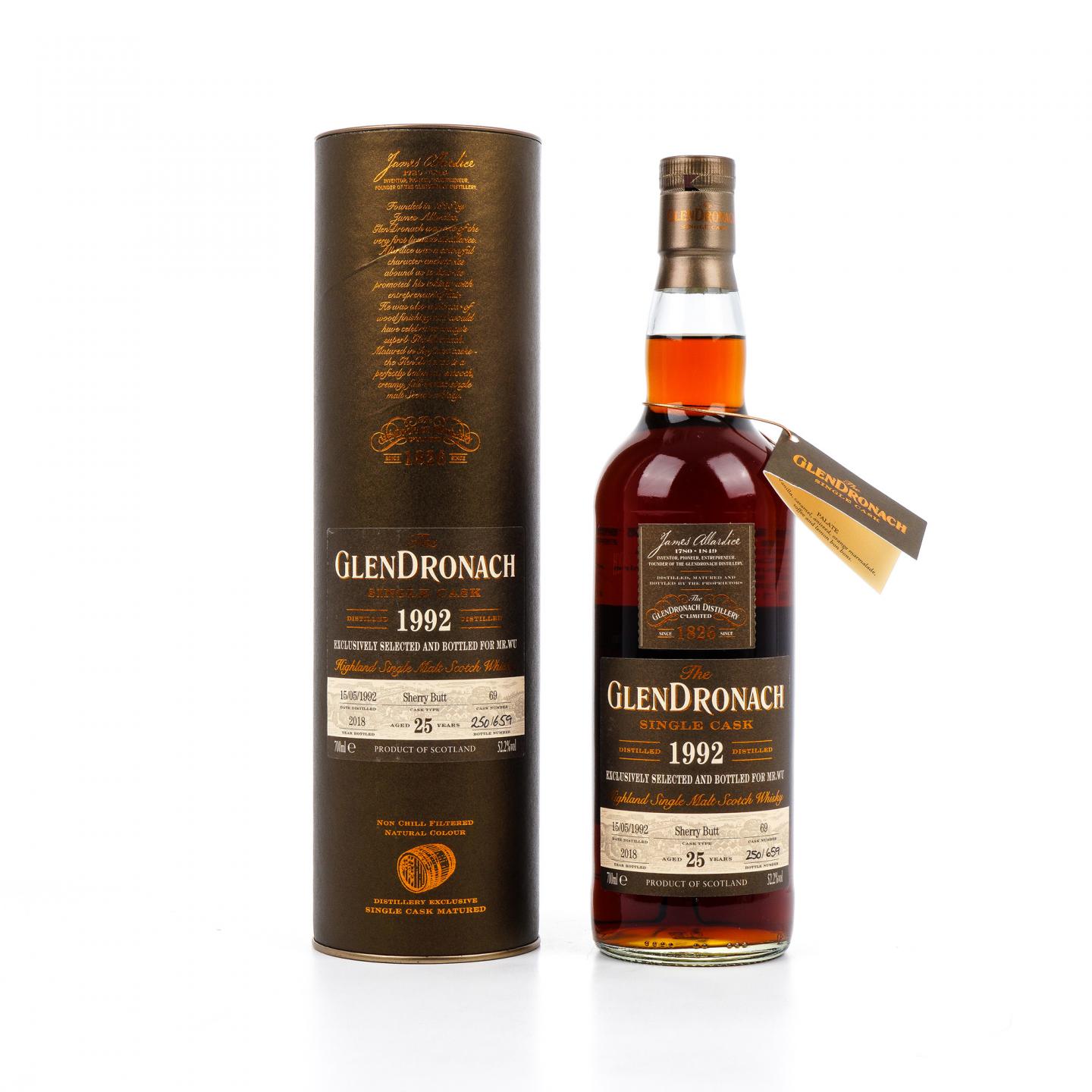 Glendronach 格兰多纳 25年 1992-2018 雪莉单桶#69