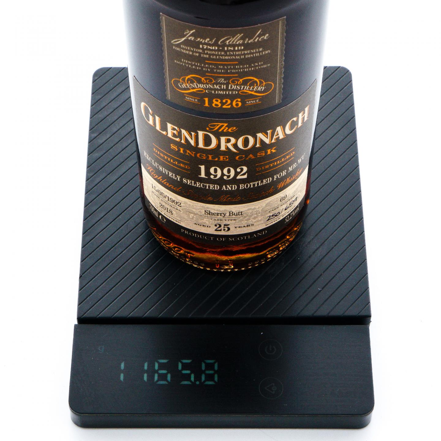 Glendronach 格兰多纳 25年 1992-2018 雪莉单桶#69
