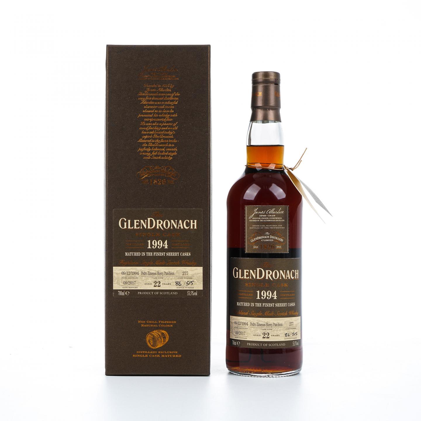 Glendronach 格兰多纳 22年 1994-2017 单桶#277
