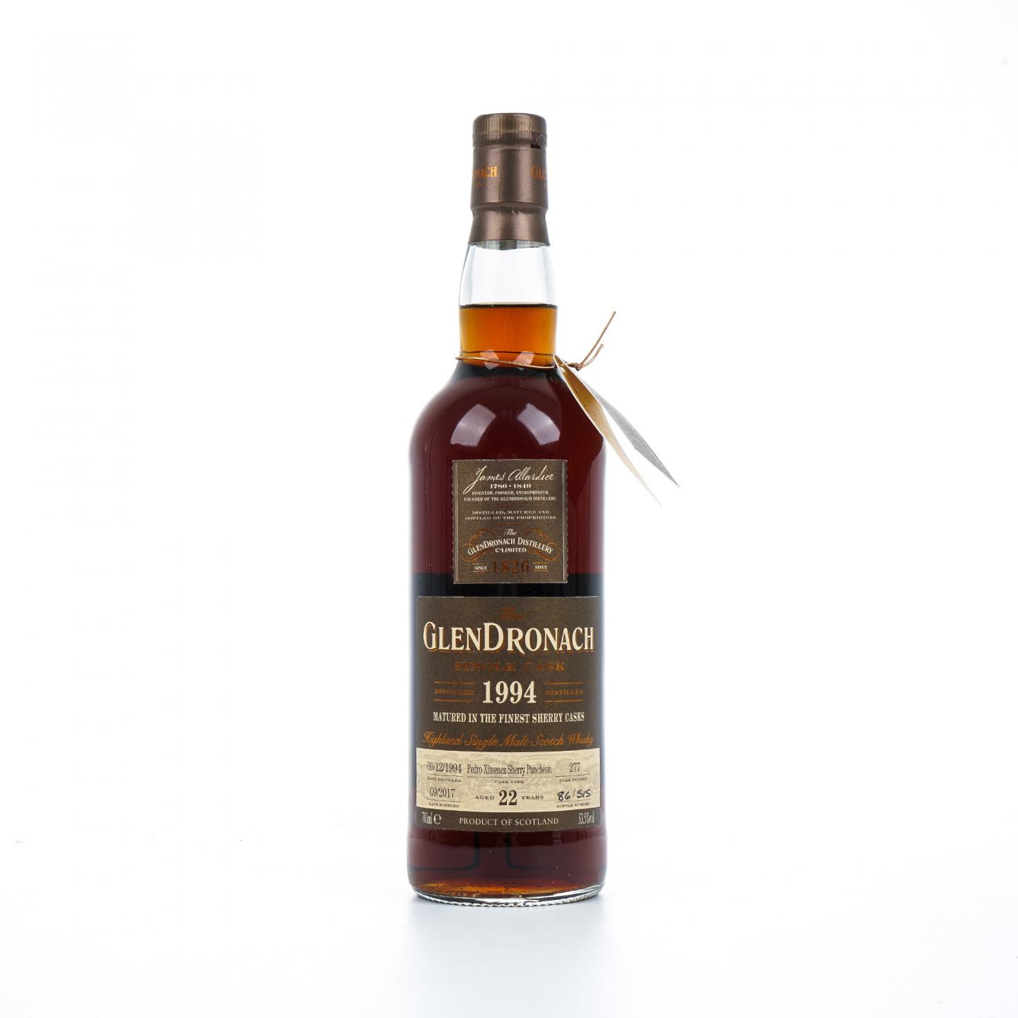 Glendronach 格兰多纳 22年 1994-2017 单桶#277