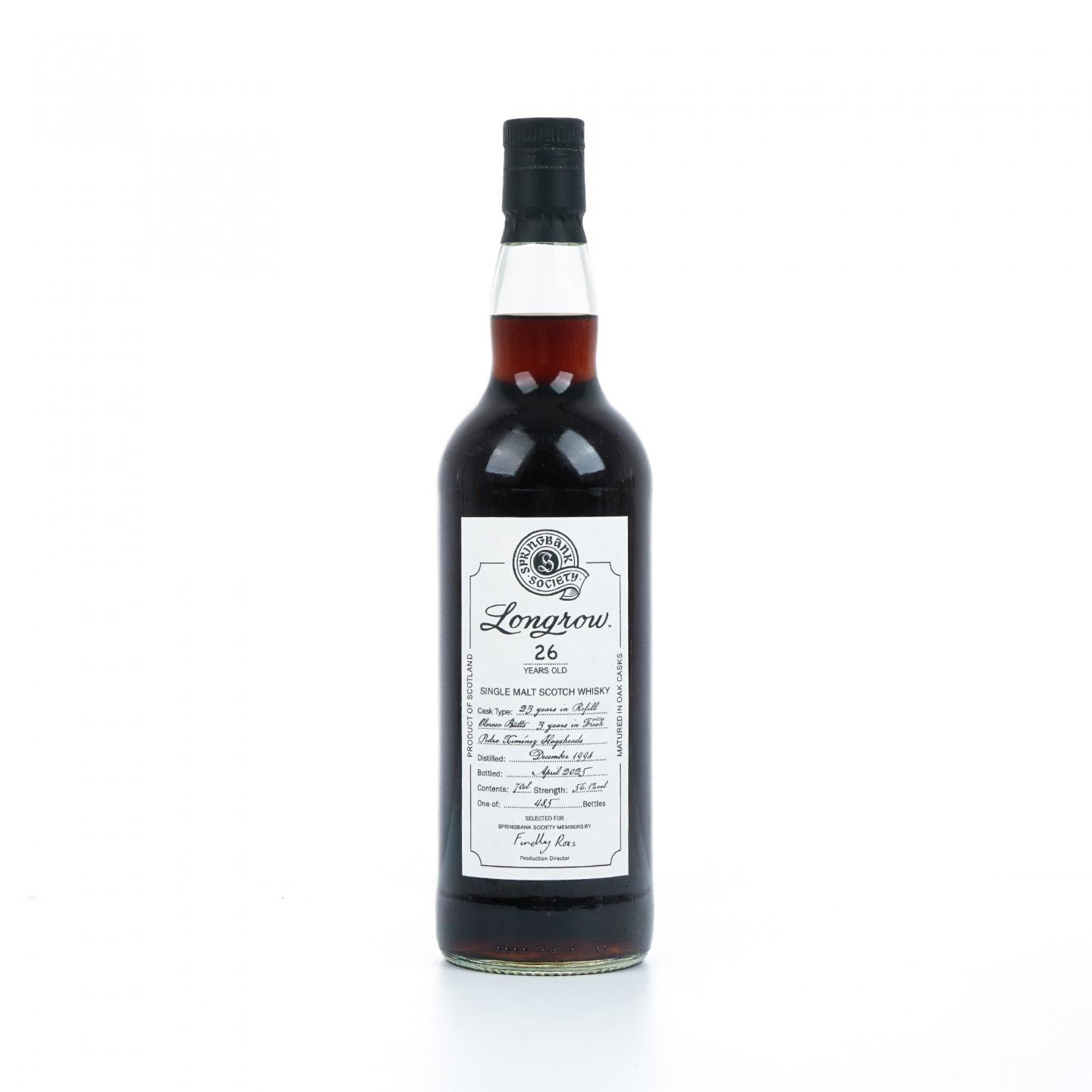 Longrow 朗格罗 26年 1998-2025 云顶协会出品 雪莉桶