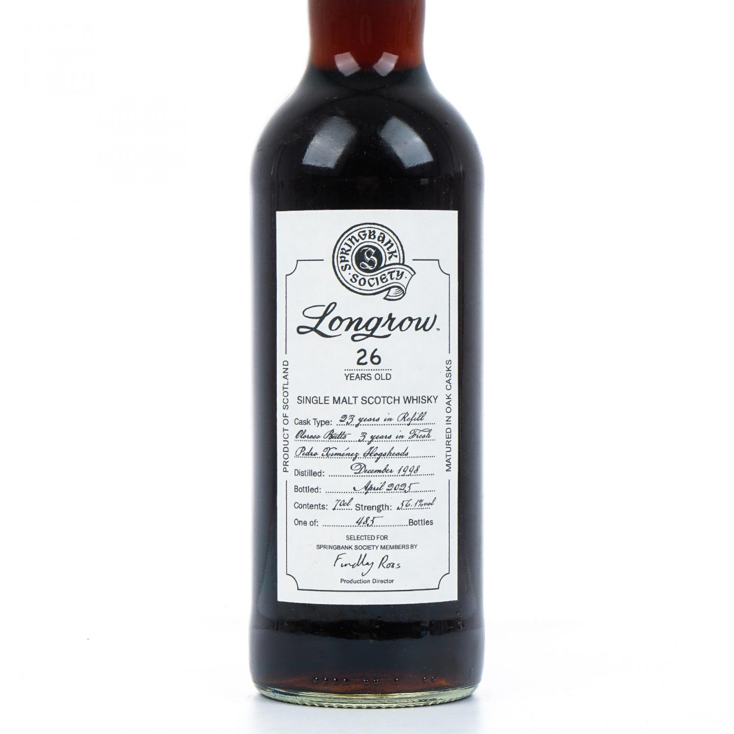 Longrow 朗格罗 26年 1998-2025 云顶协会出品 雪莉桶