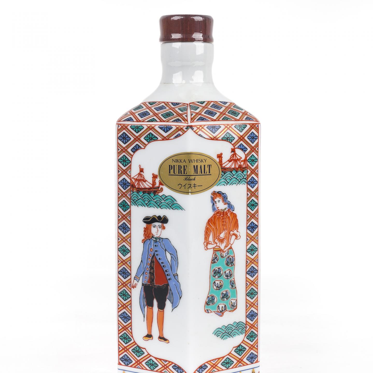 余市 绝版「西洋人物八角瓶」有田烧 纯麦 600ml