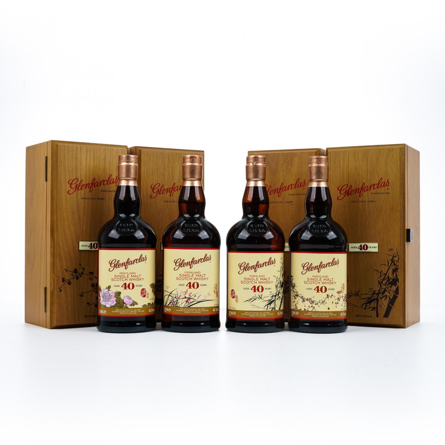 Glenfarclas 格兰花格 40年 兰/竹/菊/梅 4支组