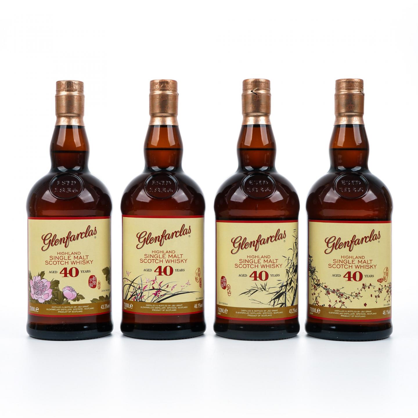 Glenfarclas 格兰花格 40年 兰/竹/菊/梅 4支组