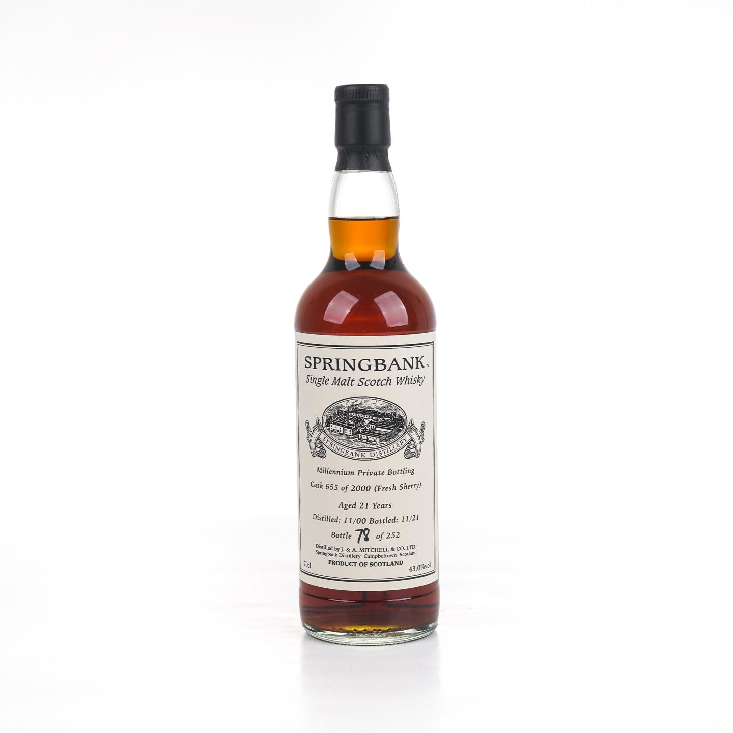 Springbank 云顶 21年 2000-2021 私人桶 雪莉桶