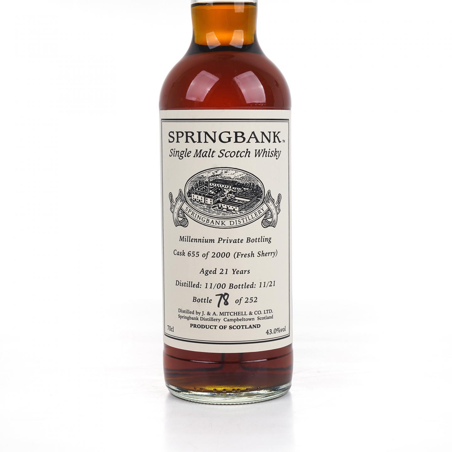 Springbank 云顶 21年 2000-2021 私人桶 雪莉桶