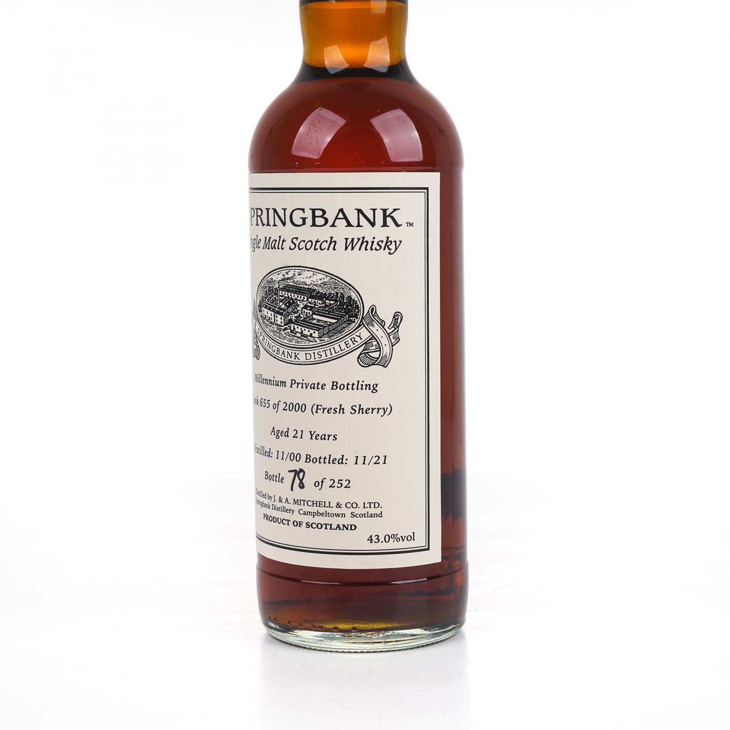 Springbank 云顶 21年 2000-2021 私人桶 雪莉桶