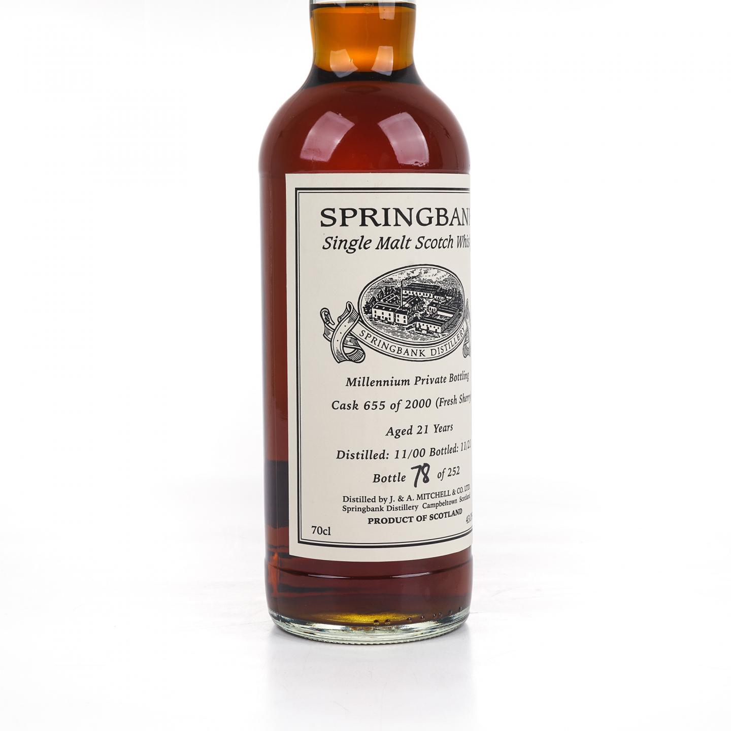 Springbank 云顶 21年 2000-2021 私人桶 雪莉桶