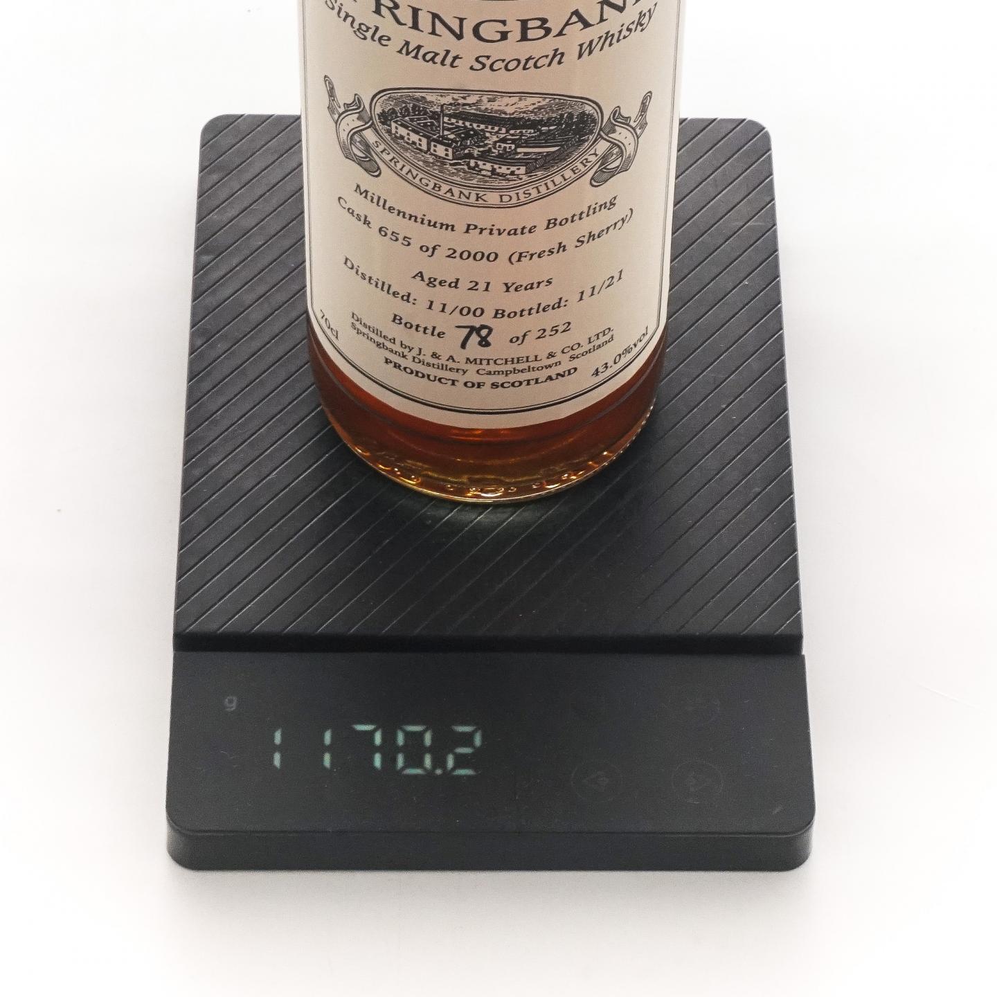 Springbank 云顶 21年 2000-2021 私人桶 雪莉桶