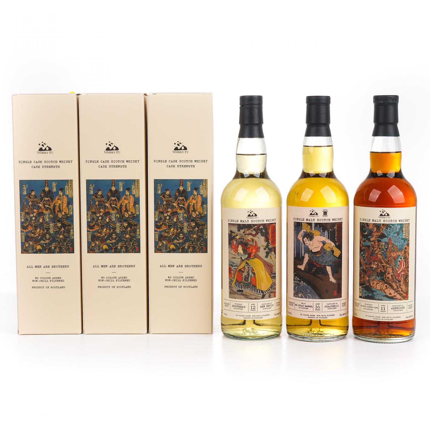 本尼维斯 12年/雅伯莱 11年/斯特拉斯米尔 16年 通俗水浒传豪杰系列 3瓶组*700ML