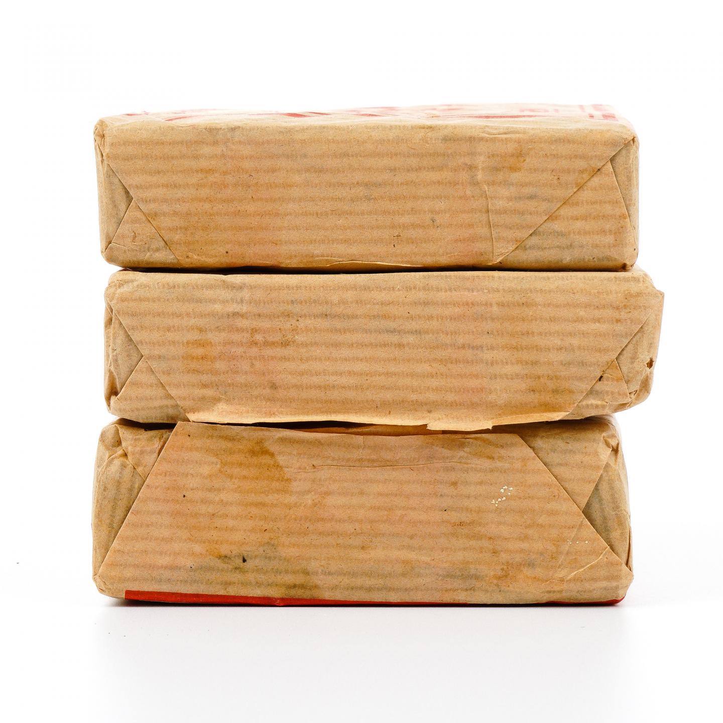 2000年 中茶 云南普洱茶砖 250g*3砖 干仓