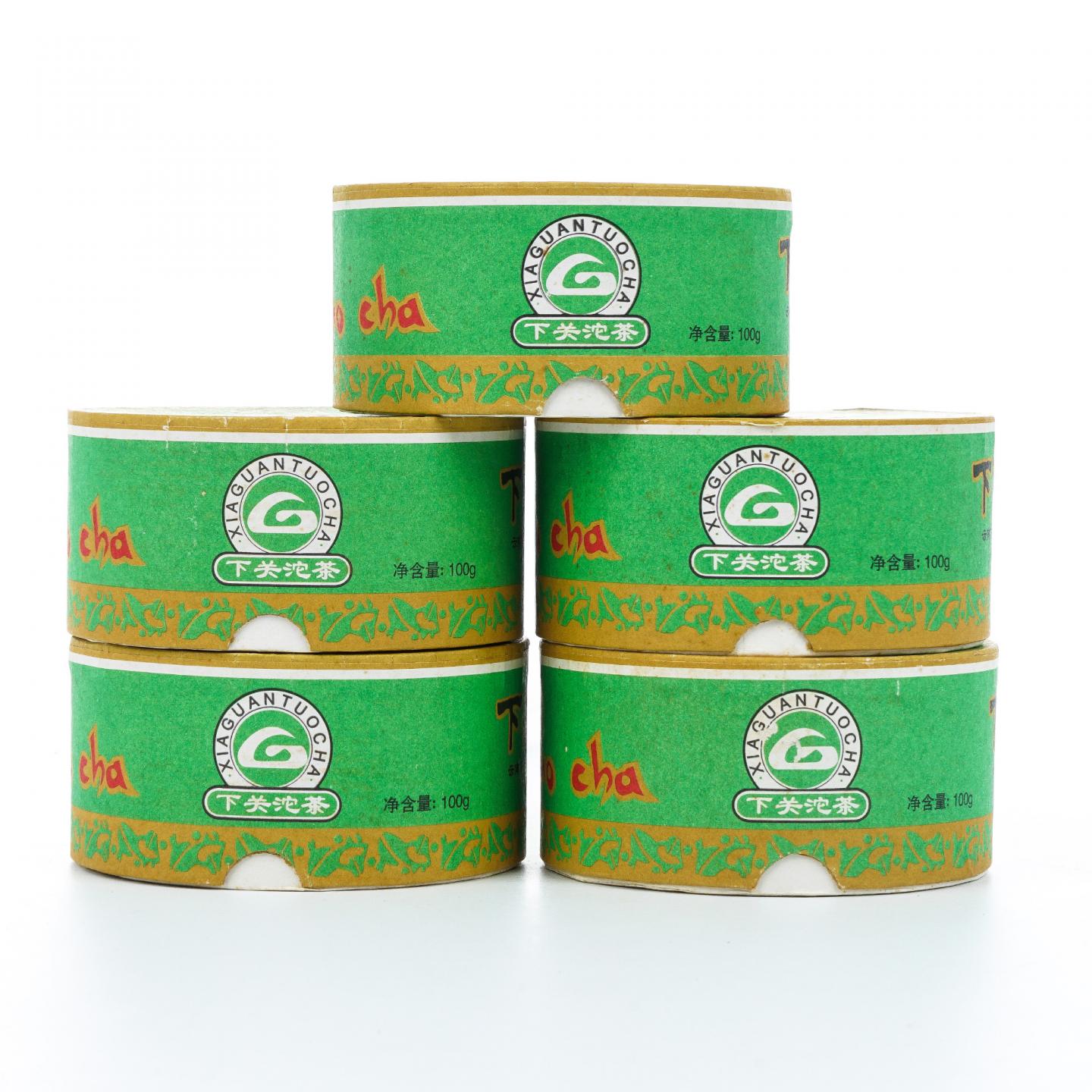 2005年 下关绿盒沱茶 5盒*100g 干仓