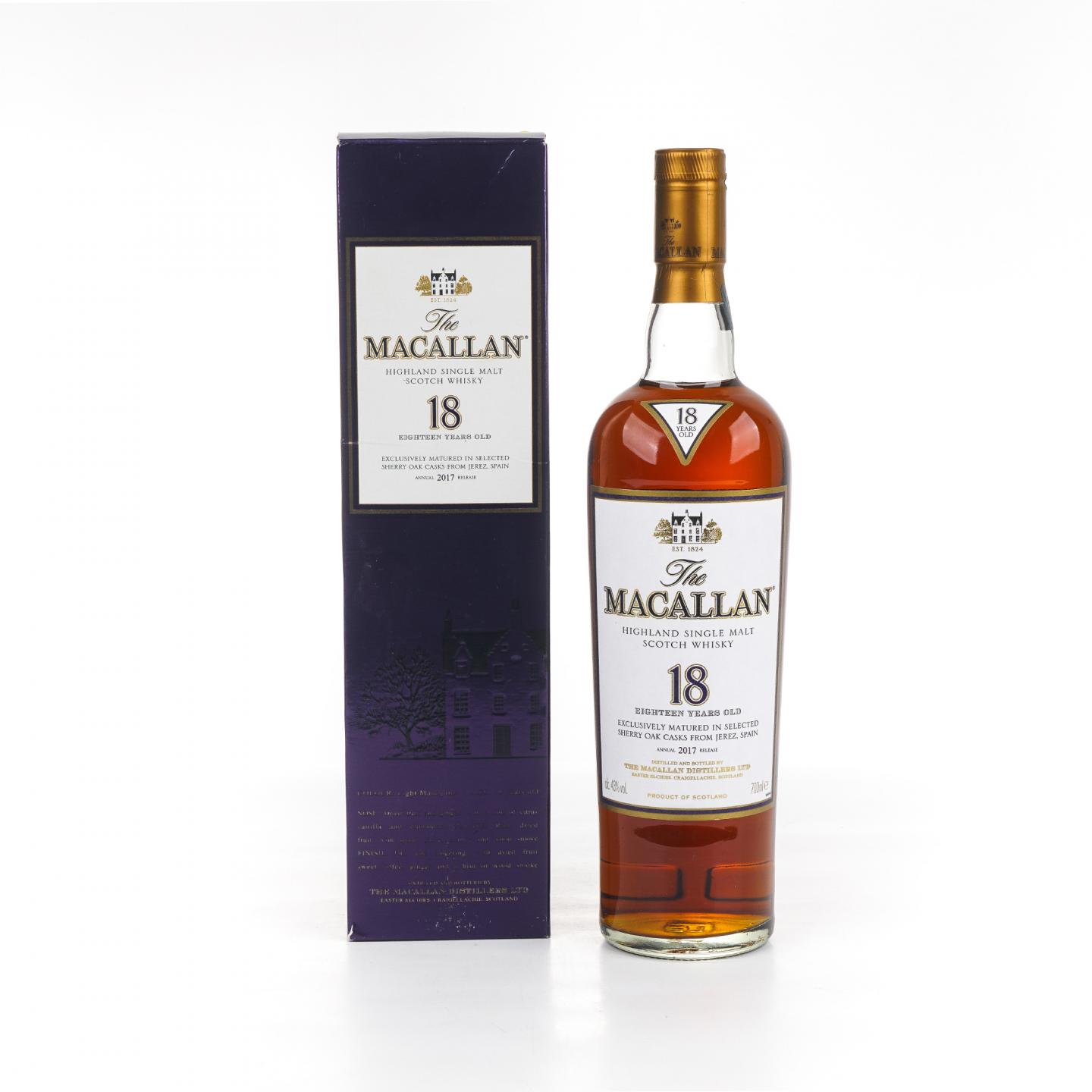 Macallan 麦卡伦 18年 2017 雪莉桶