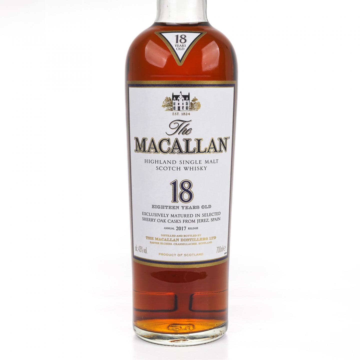 Macallan 麦卡伦 18年 2017 雪莉桶