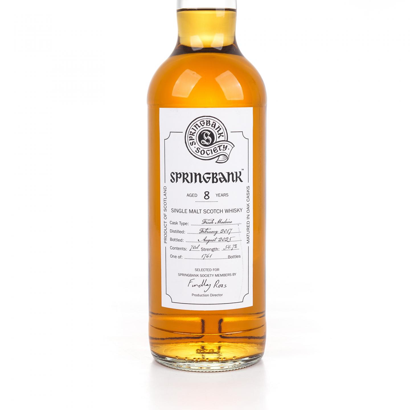 Springbank 云顶 8年 2017-2025 云顶协会