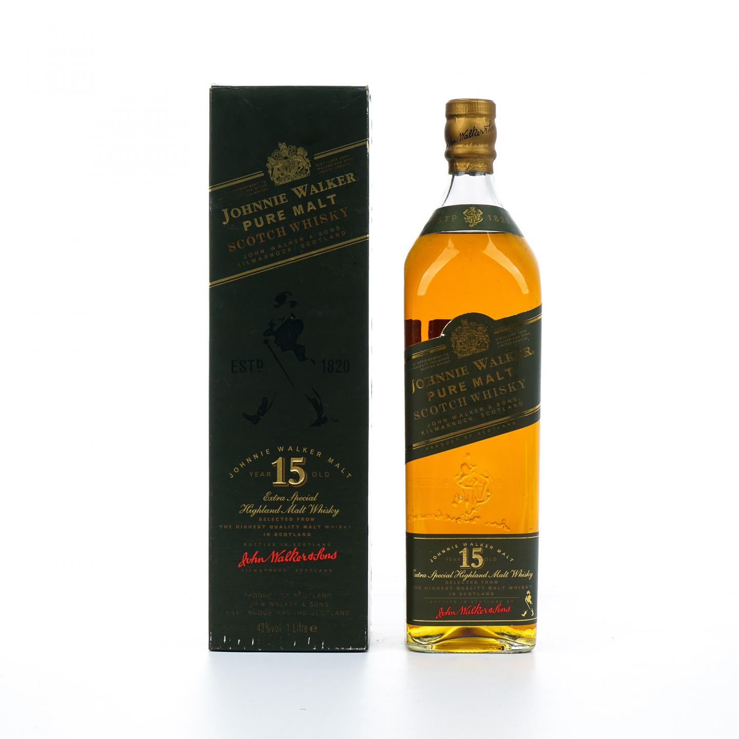Johnnie Walker 尊尼获加 15年 纯麦 老版 1L