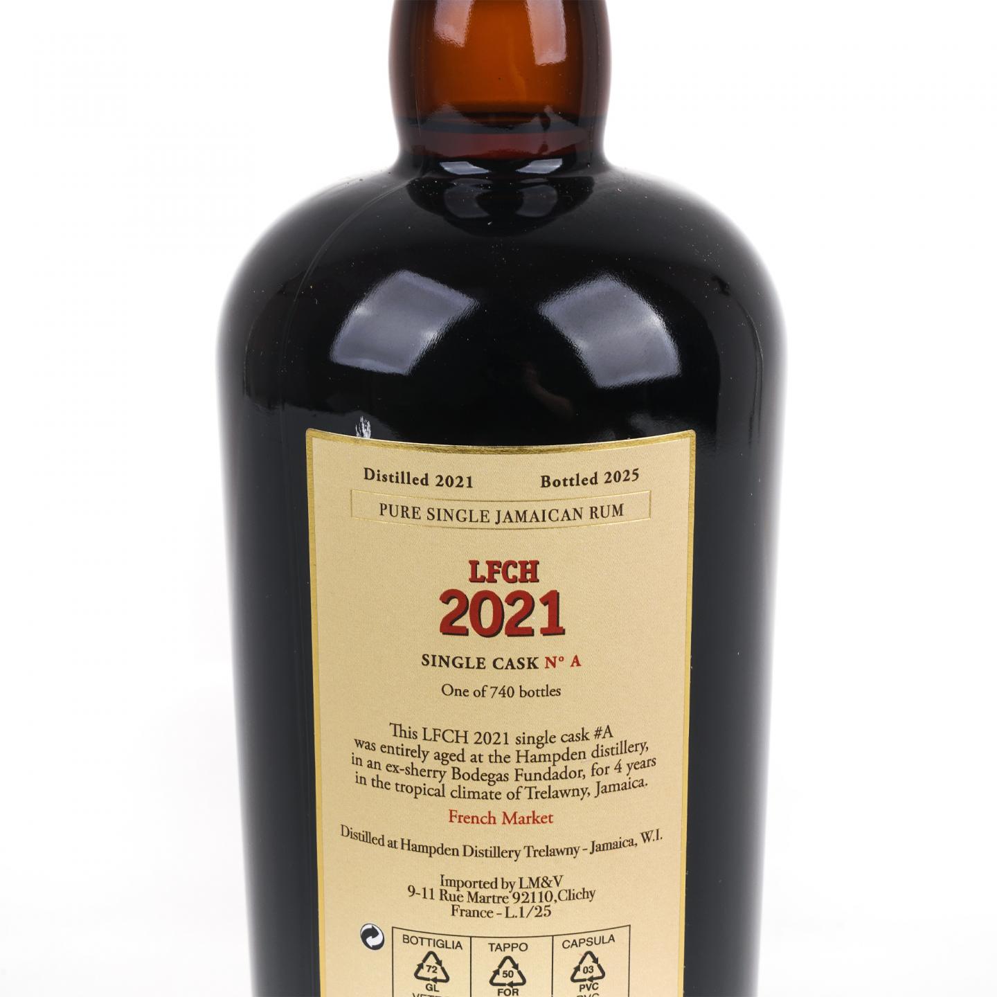 汉普登 LFCH 2021-2025 单桶朗姆酒