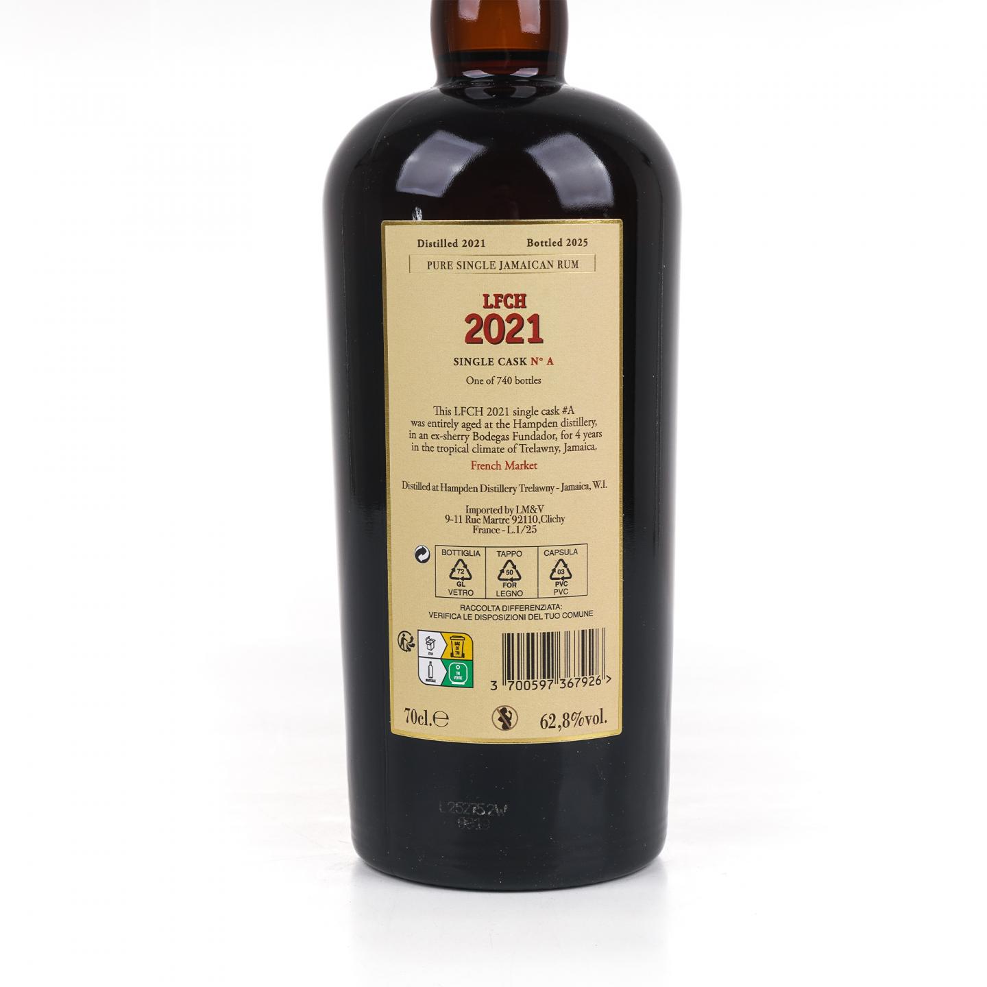 汉普登 LFCH 2021-2025 单桶朗姆酒