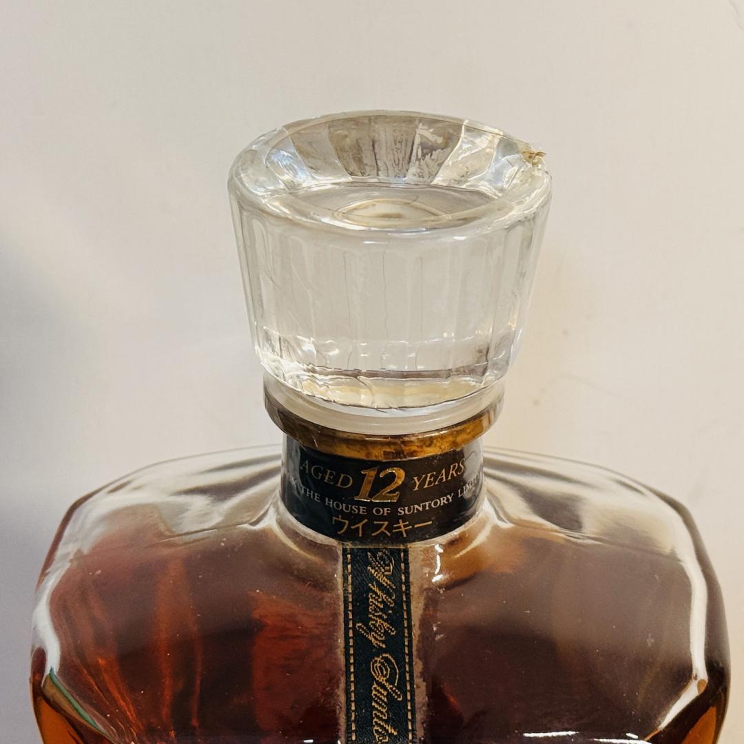 1990年 三得利 双狮标首版「CREST 12年」水晶瓶威士忌 700ml 43%
