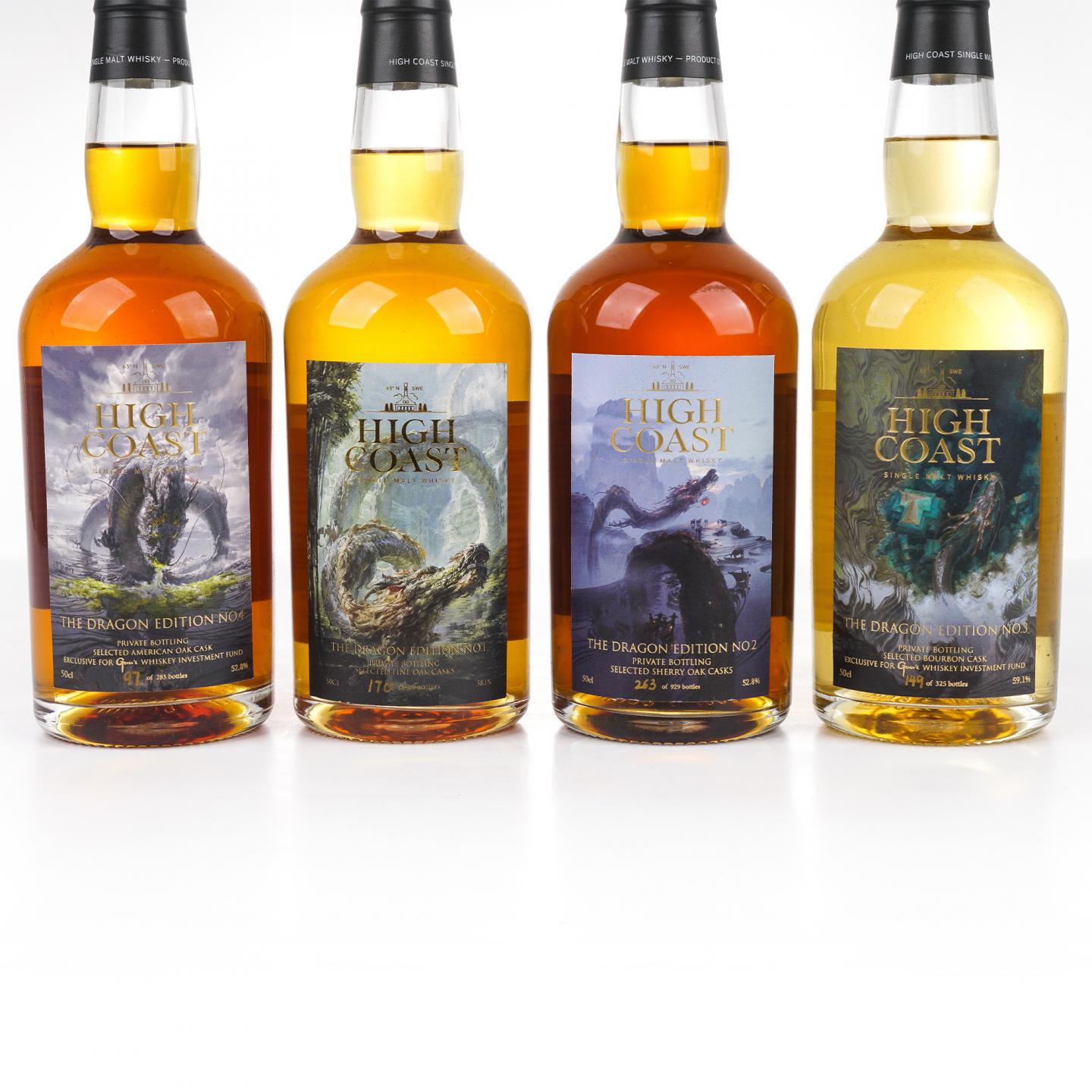 High Coast 海歌 2021/2022 龙系列1-4版 500ml*4 附2瓶小酒版