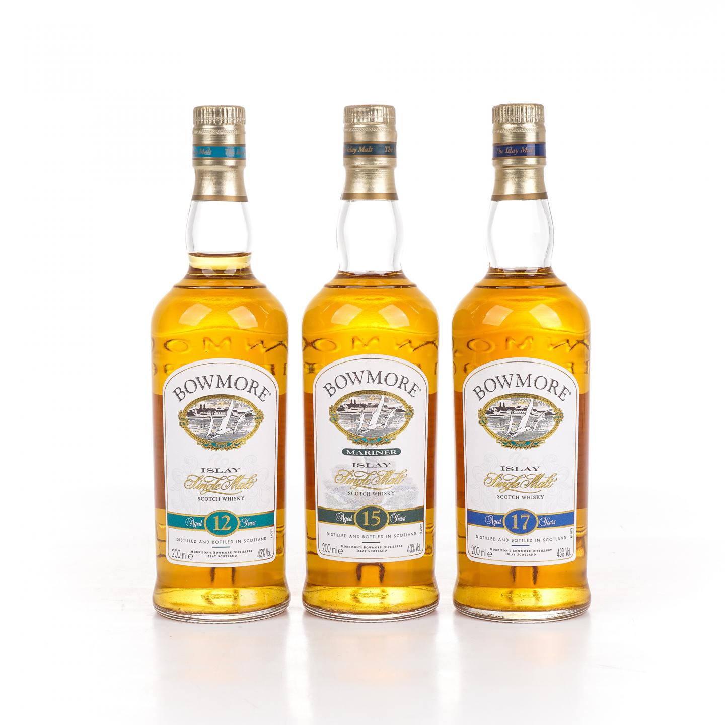 【中样】Bowmore 波摩 海鸥标 12/15/17年 200ml*3瓶组