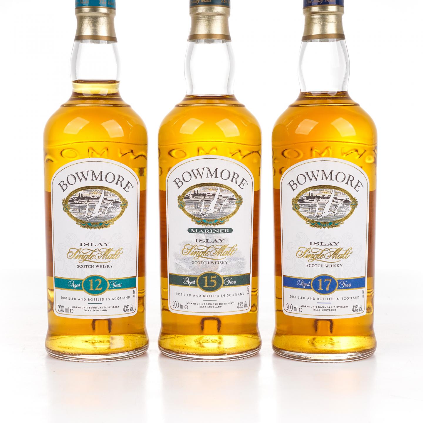 【中样】Bowmore 波摩 海鸥标 12/15/17年 200ml*3瓶组
