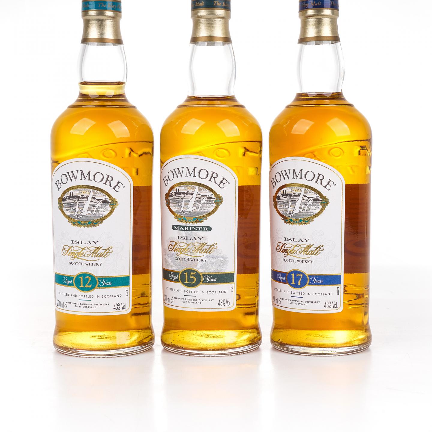 【中样】Bowmore 波摩 海鸥标 12/15/17年 200ml*3瓶组