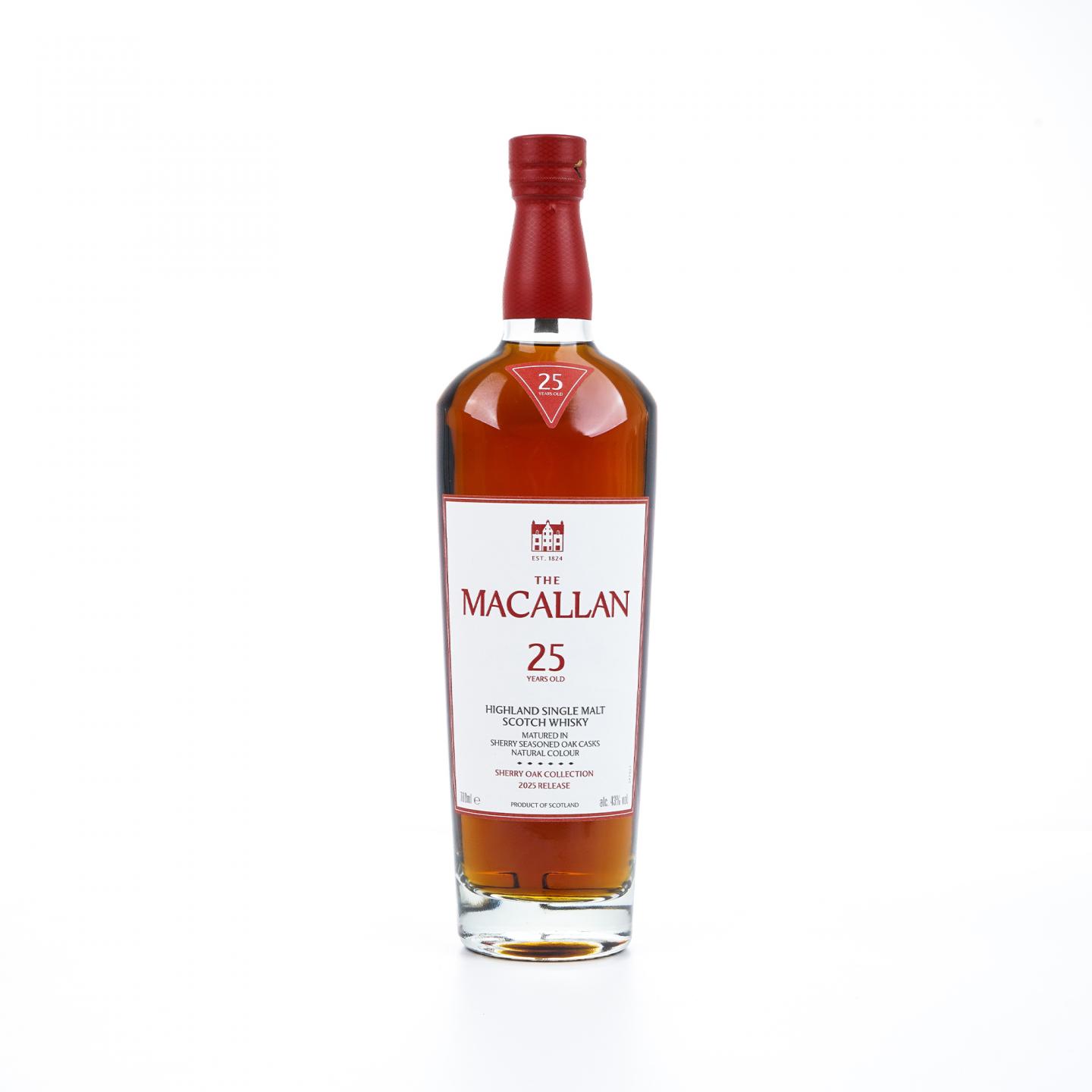 Macallan 麦卡伦 25年 2025 雪莉桶 木礼盒 43%