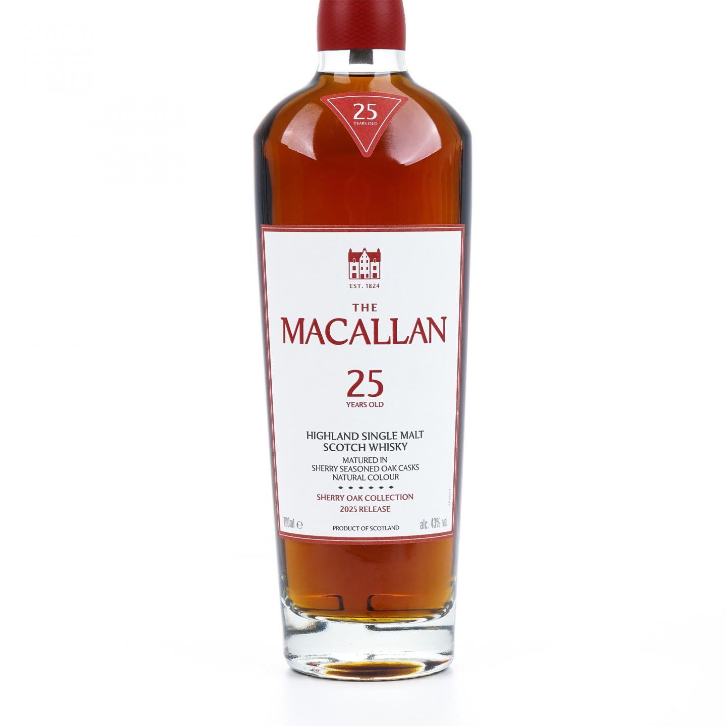 Macallan 麦卡伦 25年 2025 雪莉桶 木礼盒 43%