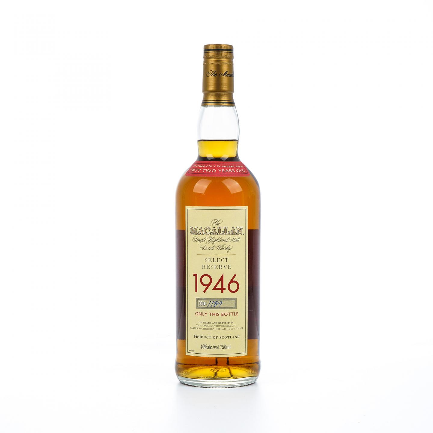 Macallan 麦卡伦 52年 1946 Select Reserve 雪莉桶 750ml