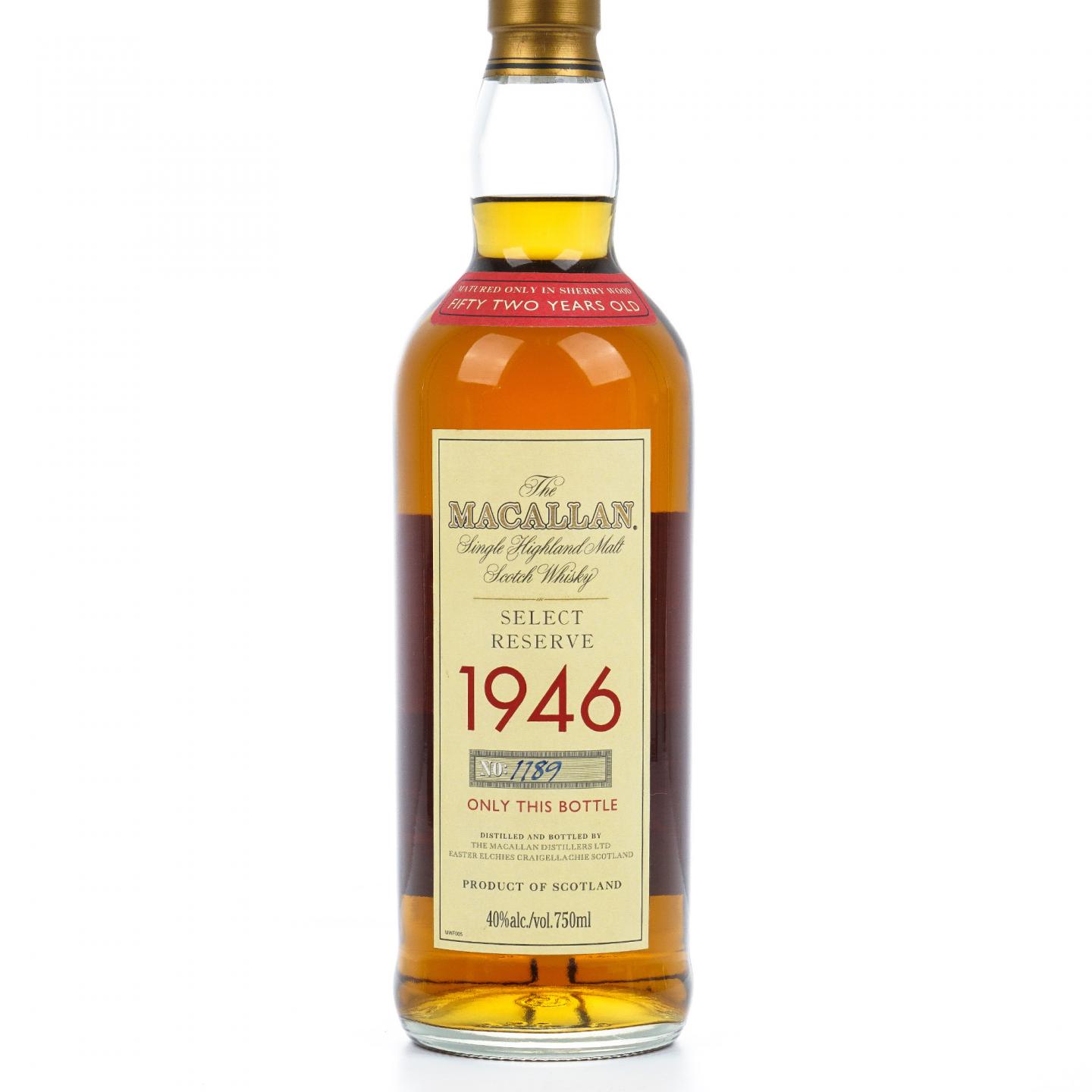 Macallan 麦卡伦 52年 1946 Select Reserve 雪莉桶 750ml