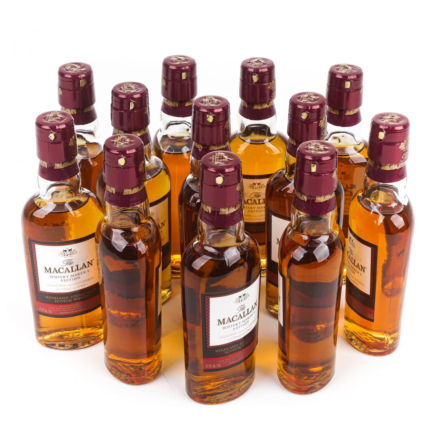 【酒版】Macallan 麦卡伦 1824系列 Whisky Maker's Edition 12瓶组*50ml