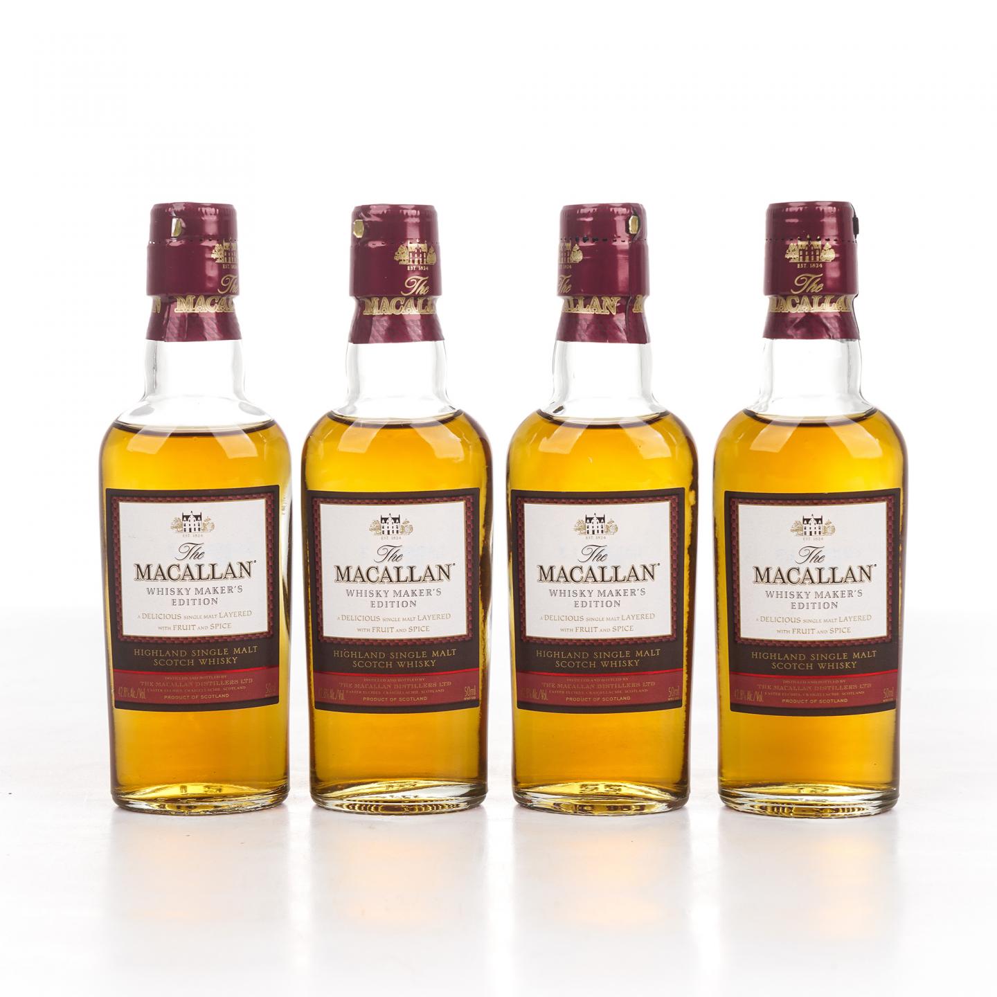 【酒版】Macallan 麦卡伦 1824系列 Whisky Maker's Edition 12瓶组*50ml