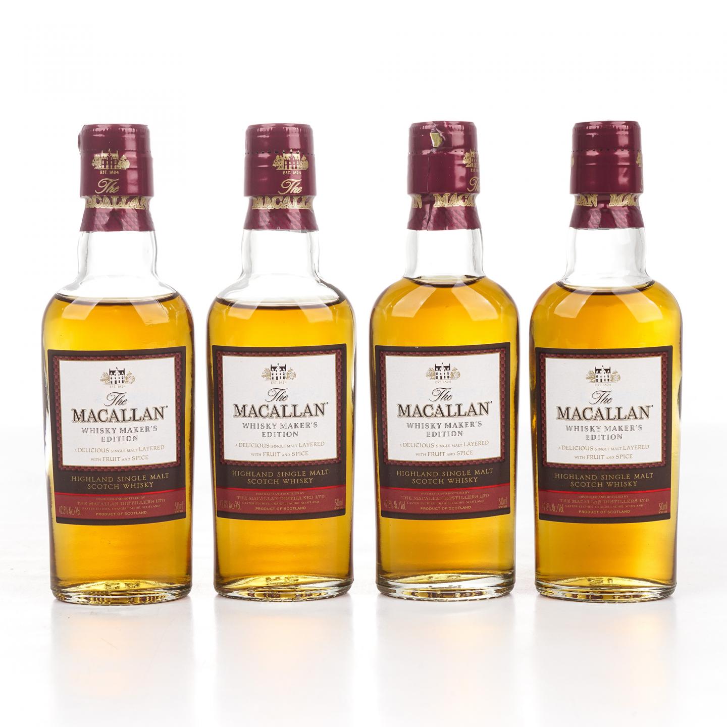 【酒版】Macallan 麦卡伦 1824系列 Whisky Maker's Edition 12瓶组*50ml