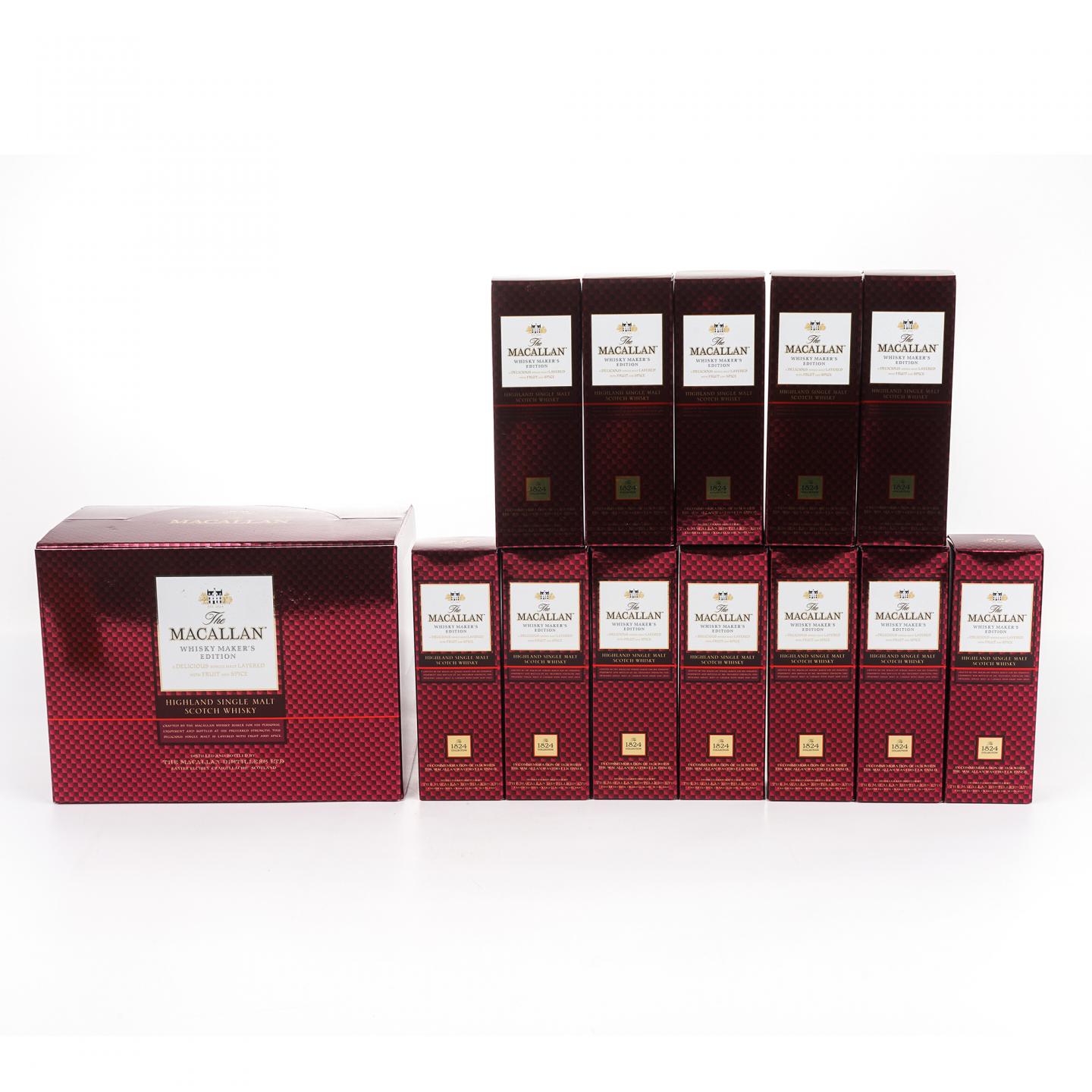 【酒版】Macallan 麦卡伦 1824系列 Whisky Maker's Edition 12瓶组*50ml