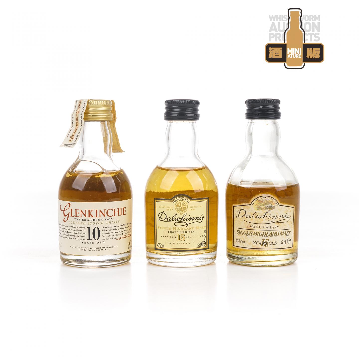 【酒版】Glenkinchie 格兰昆奇 10年/Dalwhinnie 达尔维尼 15年 3支组*50ml