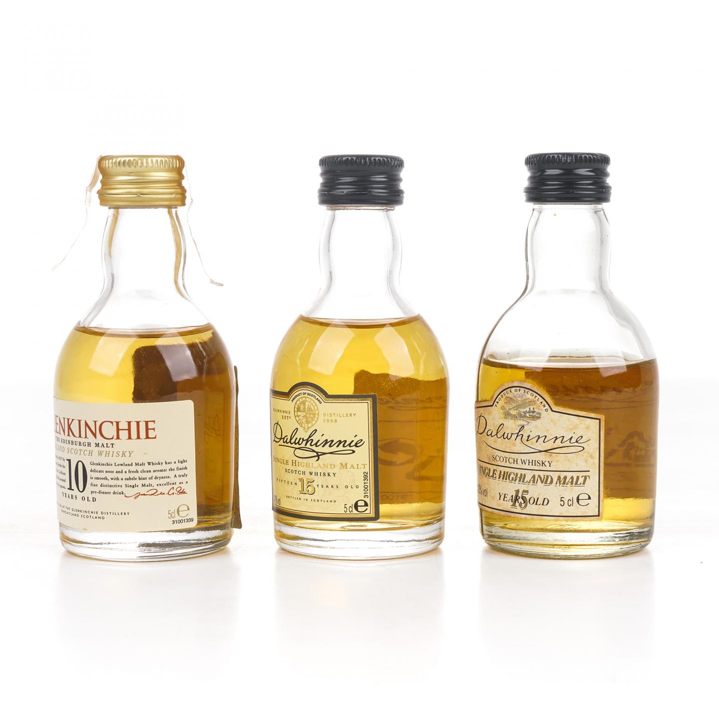 【酒版】Glenkinchie 格兰昆奇 10年/Dalwhinnie 达尔维尼 15年 3支组*50ml