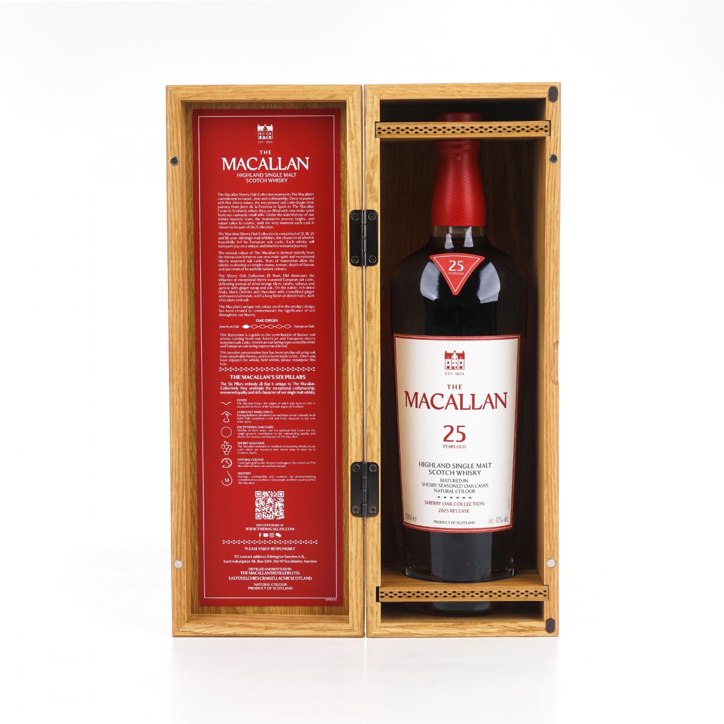 Macallan 麦卡伦 25年 2025 Sherry Oak Collection 43%