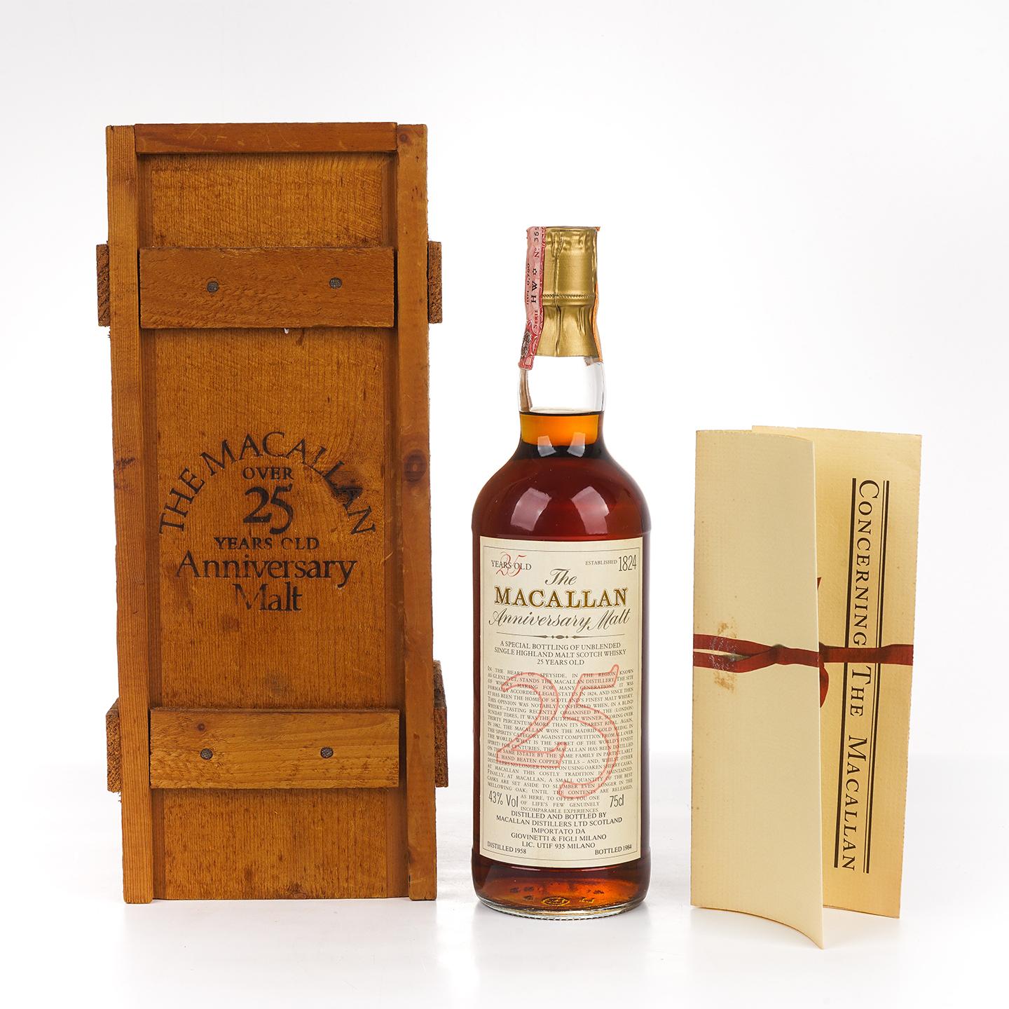 Macallan 麦卡伦 25年 1958-1984 Anniversary Malt 750ml