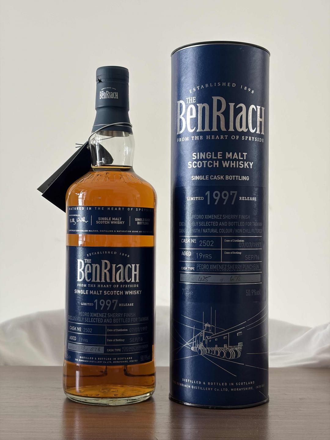 benriach本利亚克19年单桶1997-2016班瑞克