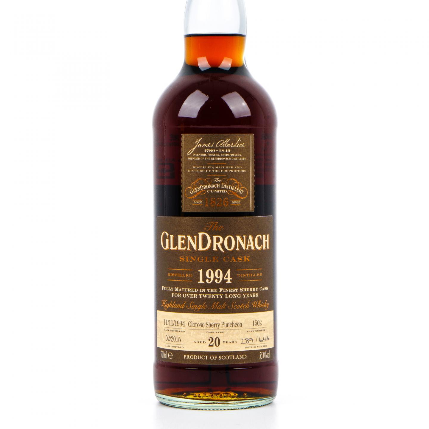 格兰多纳 20年 1994-2015 雪莉桶#1502 非原盒