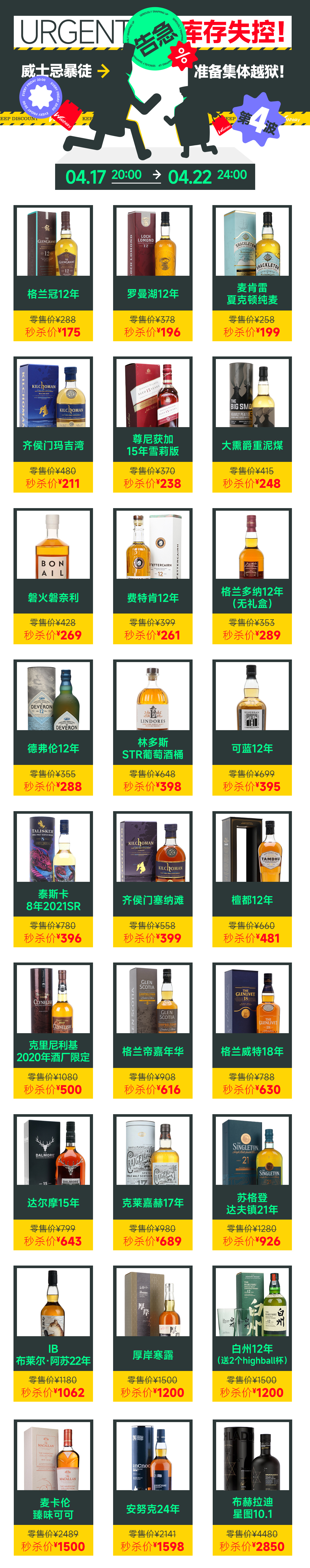 威士忌暴徒第四波越狱行动,尊尼获加15年雪莉桶版低至238元~