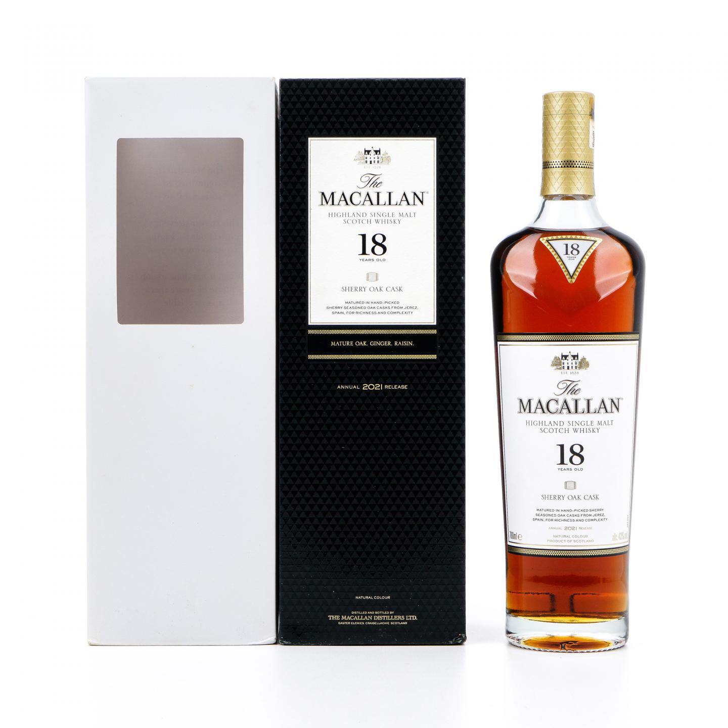 【附X光图】麦卡伦 18年 2021 雪莉桶 700ml 行货