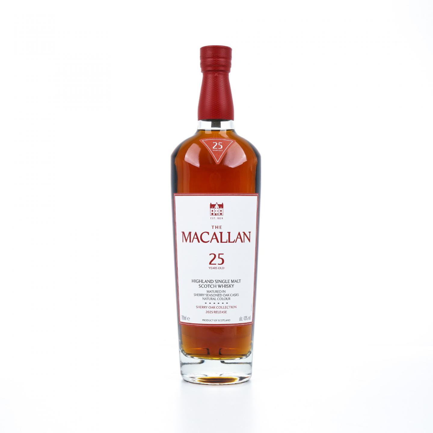 麦卡伦 25年 2025 雪莉桶 木礼盒 700ml