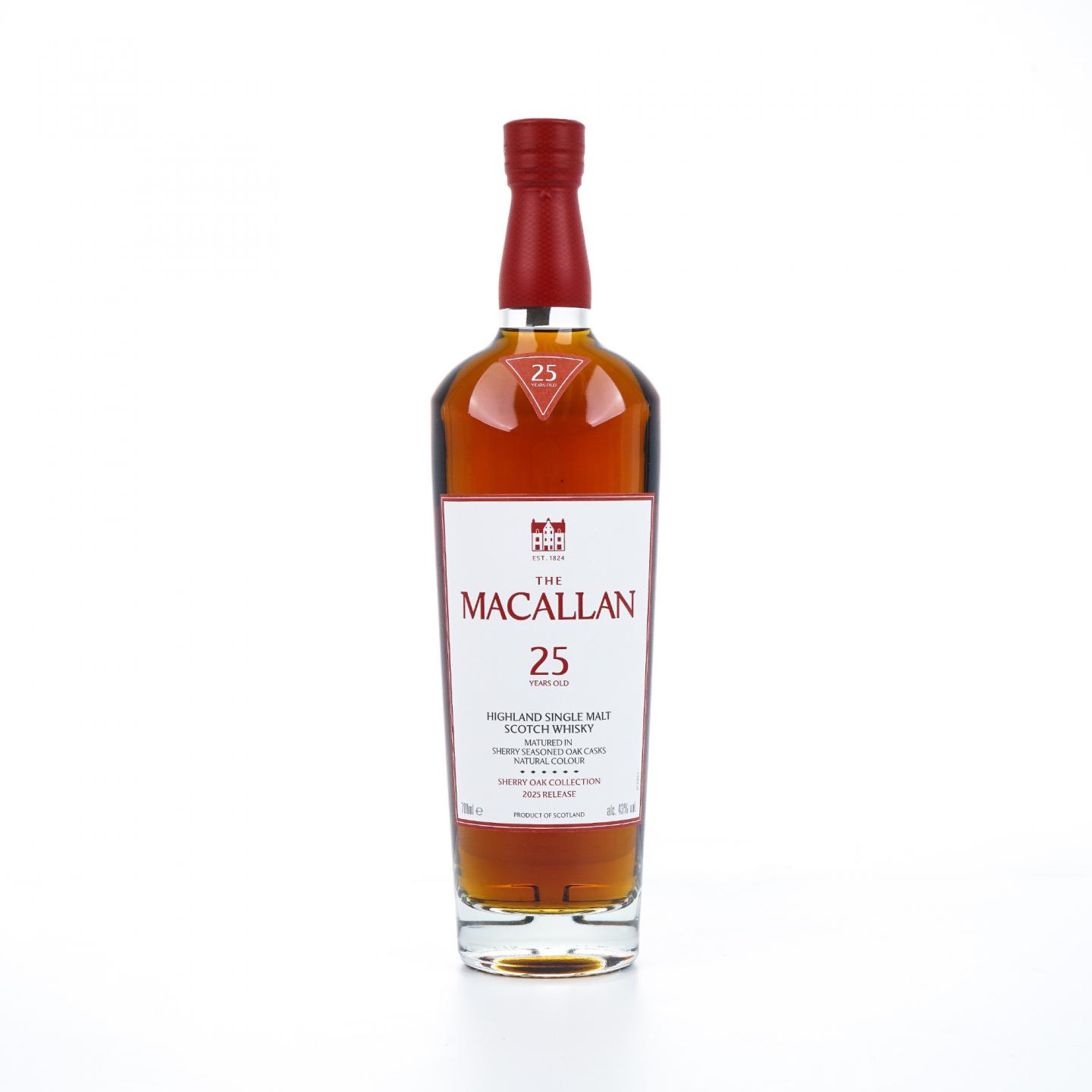 麦卡伦 25年 2025 雪莉桶 木礼盒 43%