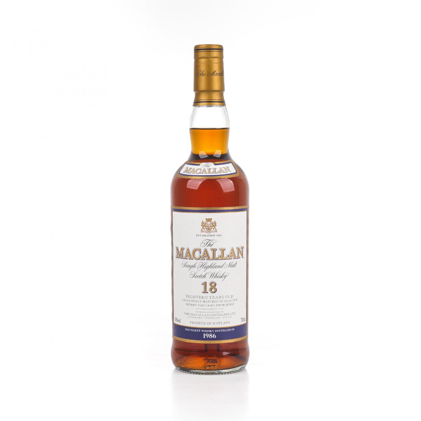 麦卡伦 18年 1986 雪莉桶